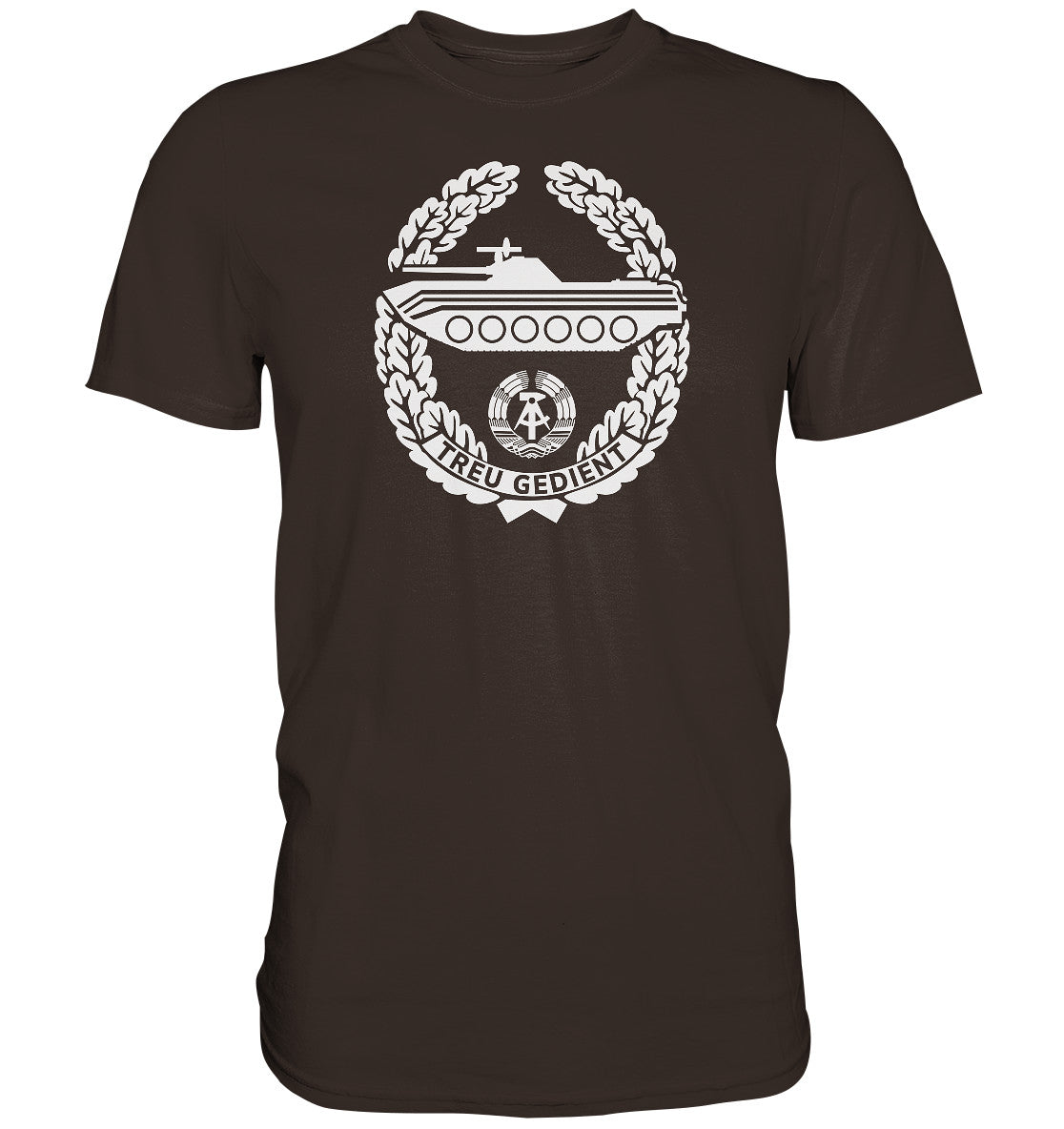 DDR Ostalgie Shirt Unisex • NVA-ORDEN - TREU GEDIENT - MOT. SCHÜTZENTRUPPEN