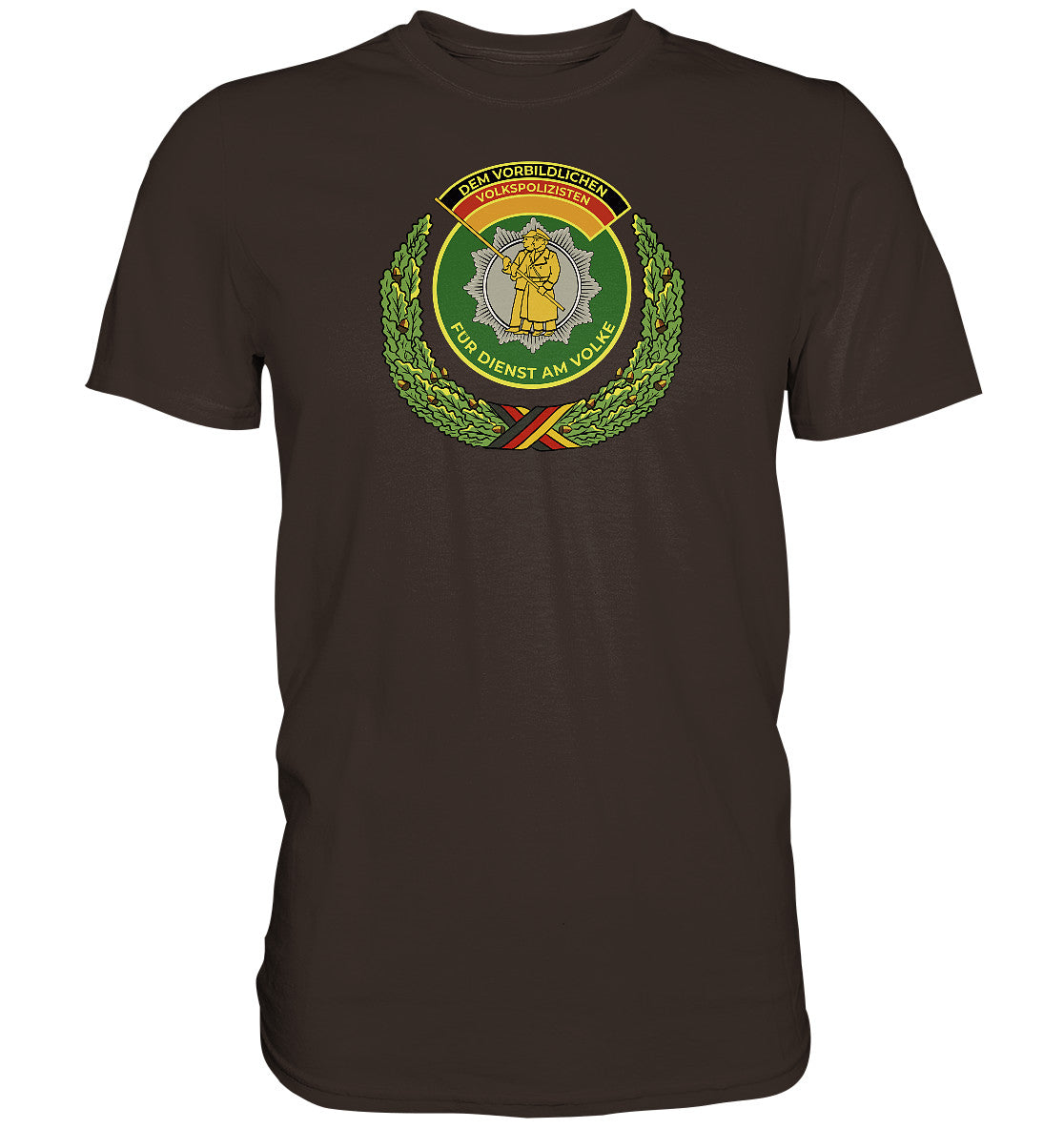 DDR Ostalgie Shirt Unisex • DEM VORBILDLICHEN VOLKSPOLIZISTEN (ABZEICHEN)