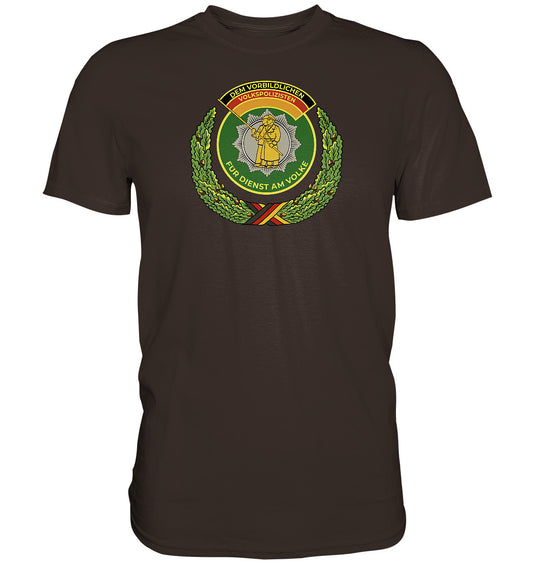 DDR Ostalgie Shirt Unisex • DEM VORBILDLICHEN VOLKSPOLIZISTEN (ABZEICHEN)