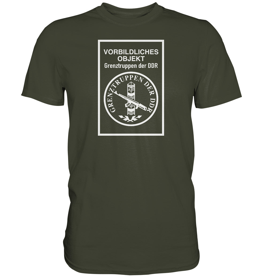 DDR Ostalgie Shirt Unisex • VORBILDLICHES OBJEKT - GRENZTRUPPEN DER DDR