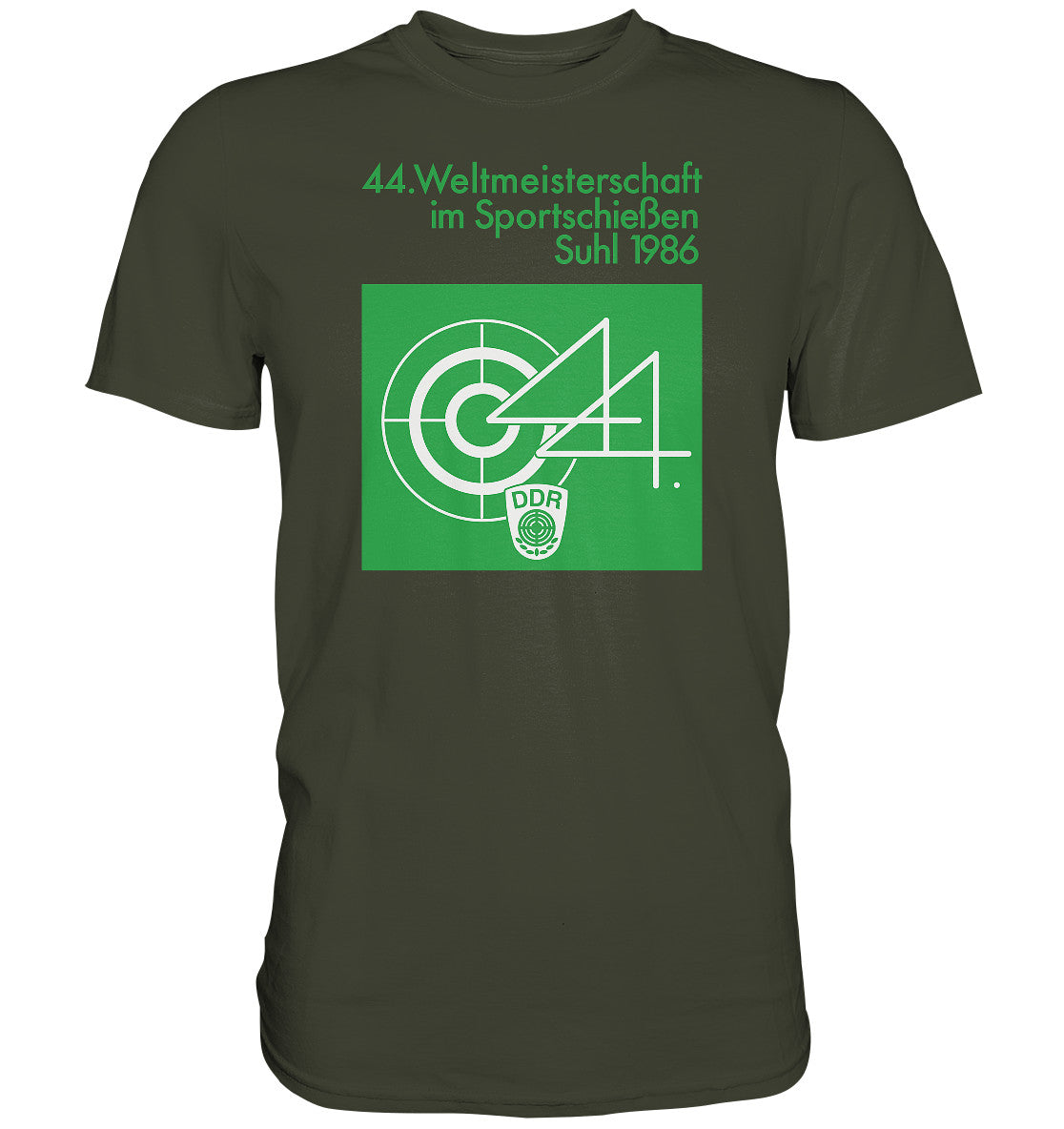 DDR Ostalgie Shirt Unisex • WELTMEISTERSCHAFT SPORTSCHIESSEN SUHL 1986