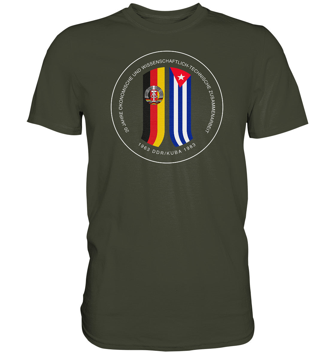 DDR Ostalgie Shirt Unisex • 20 JAHRE ZUSAMMENARBEIT DDR-KUBA