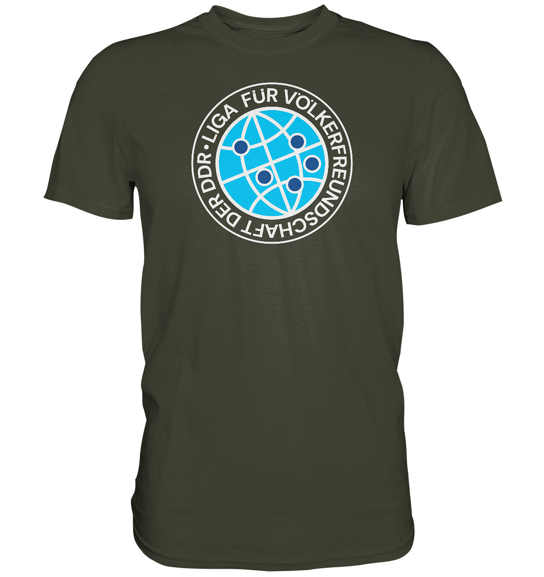 DDR Ostalgie Shirt Unisex • LIGA FÜR VÖLKERFREUNDSCHAFT DER DDR