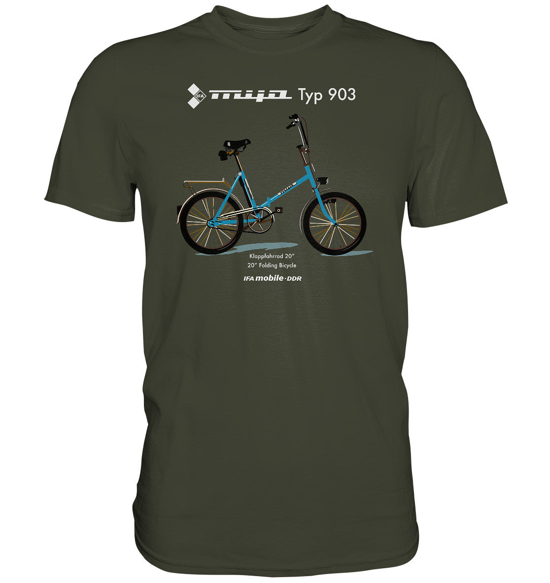 DDR Ostalgie Shirt Unisex • MIFA KLAPPRAD TYP 903 - ORIGINAL WERBUNG
