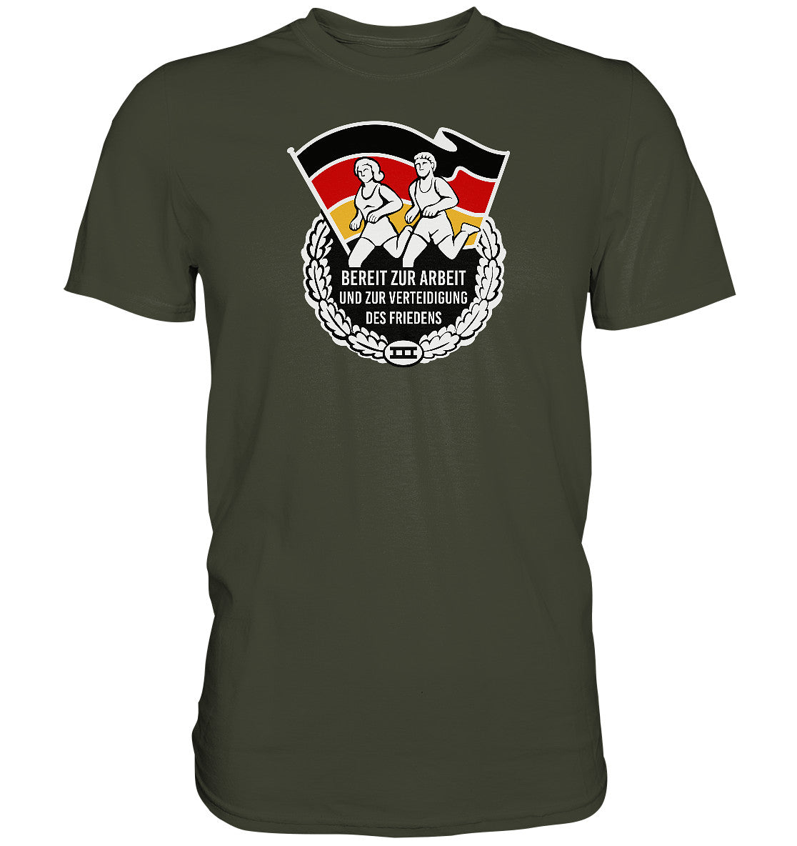 DDR Ostalgie Shirt Unisex • ORDEN - BEREIT ZUR ARBEIT UND ZUR VERTEIDIGUNG