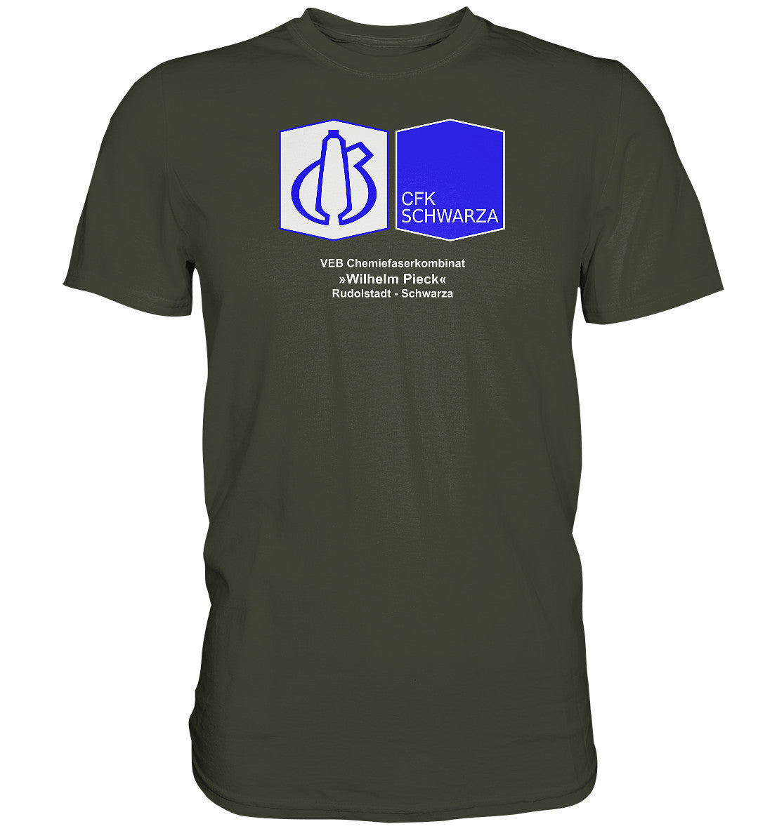 DDR Ostalgie Shirt Unisex • VEB CHEMIEFASERKOMBINAT RUDOLSTADT-SCHWARZA