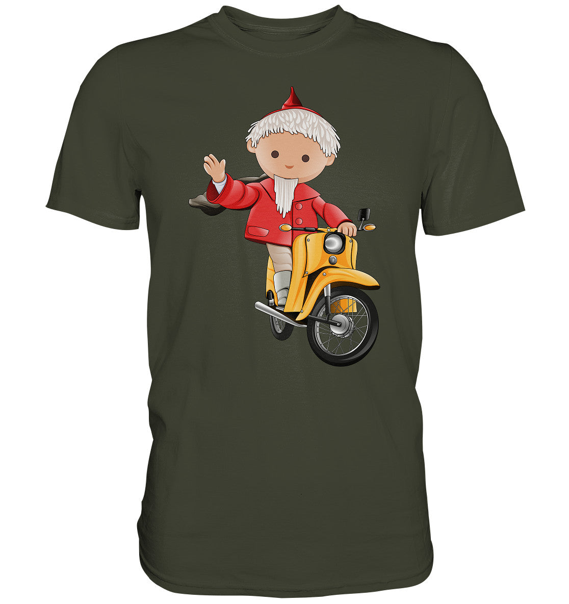 DDR Ostalgie Shirt Unisex • UNSER SANDMÄNNCHEN - AUF DER SCHWALBE - ROT (PU-137, 1973)