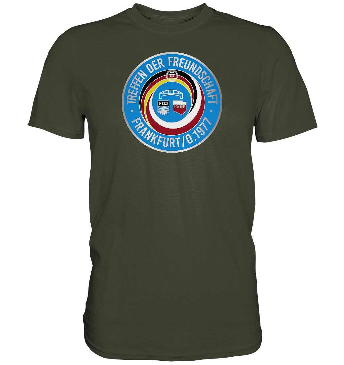 DDR Ostalgie Shirt Unisex • TREFFEN DER FREUNDSCHAFT -  JUGEND DER DDR & VR POLEN 1977
