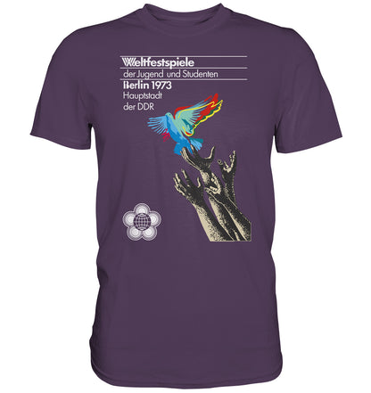 DDR Ostalgie Shirt Unisex • WELTFESTSPIELE BERLIN, DDR 1973 - FRIEDENSTAUBE
