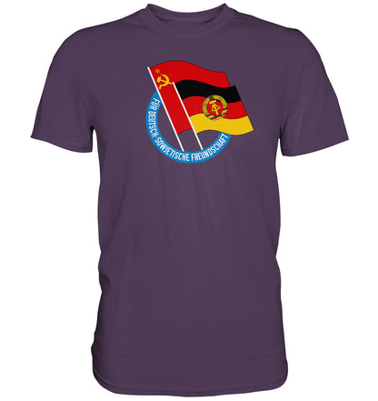 DDR Ostalgie Shirt Unisex • DEUTSCH SOWJETISCHE FREUNDSCHAFT - dunkel