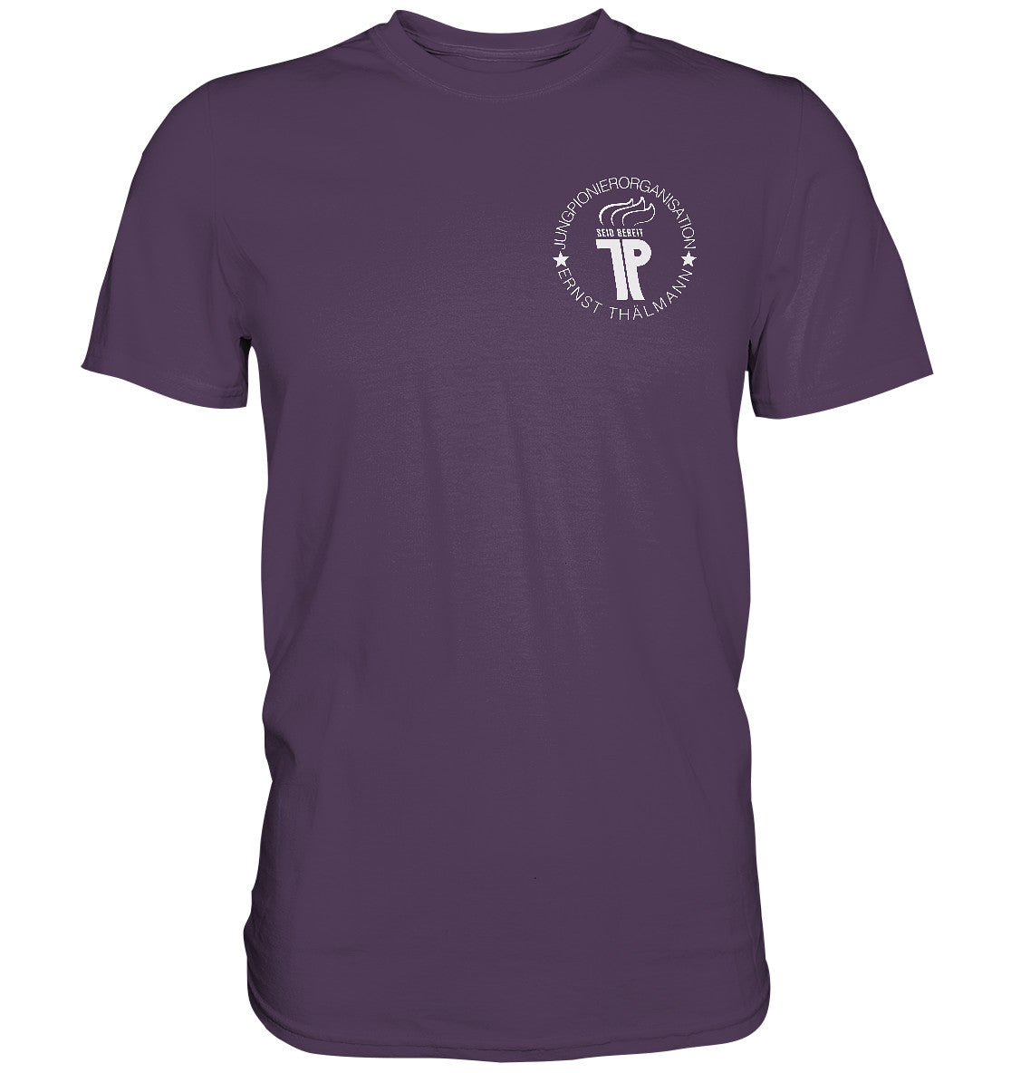 DDR Ostalgie Shirt Unisex • JUNGE PIONERE BRUST BADGE - dunkel