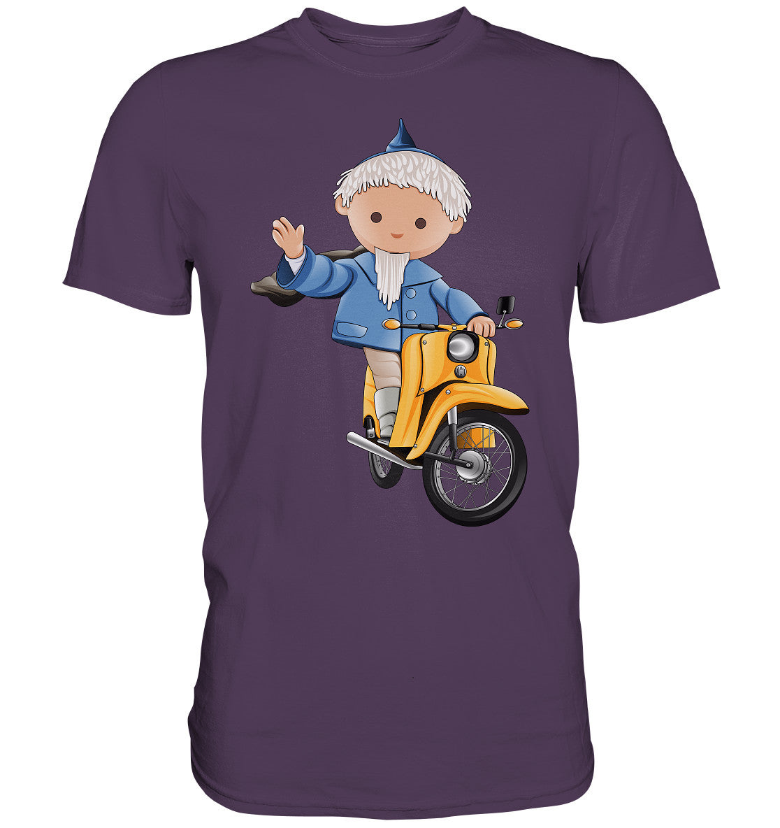 DDR Ostalgie Shirt Unisex • UNSER SANDMÄNNCHEN - AUF DER SCHWALBE - BLAU (PU-137, 1973)