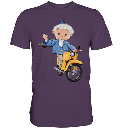DDR Ostalgie Shirt Unisex • UNSER SANDMÄNNCHEN - AUF DER SCHWALBE - BLAU (PU-137, 1973)