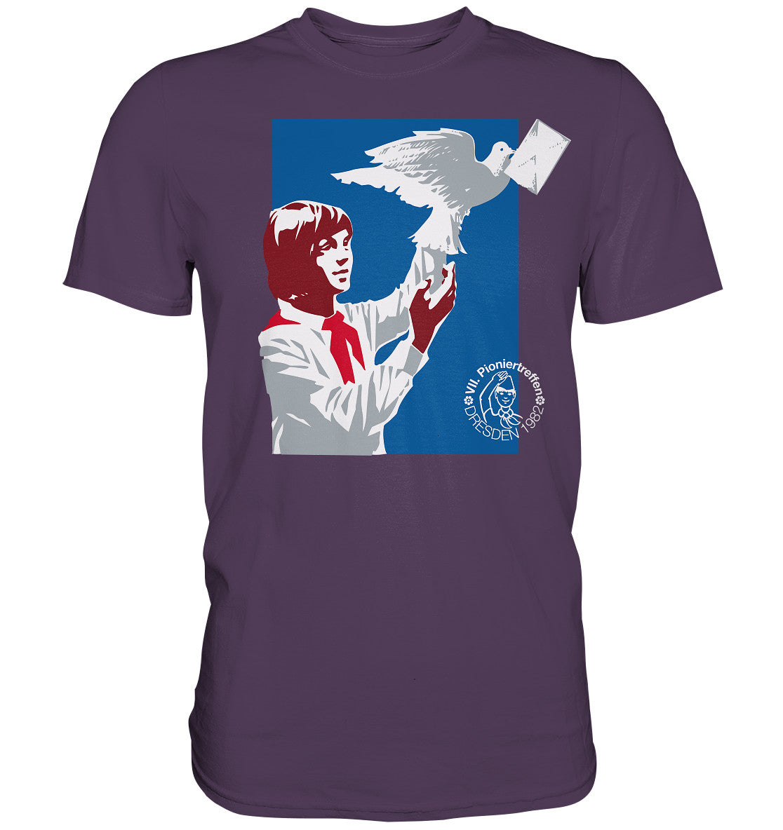DDR Ostalgie Shirt Unisex • GEDENKBLATT - FRIEDEN, DRESDEN 1982