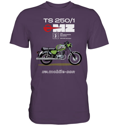 DDR Ostalgie Shirt Unisex • MZ TS 250 GRÜN (ORIGINAL DDR-PLAKAT)