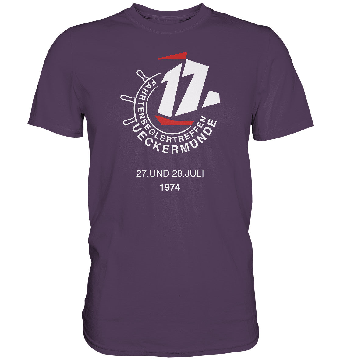 DDR Ostalgie Shirt Unisex • FAHRTENSEGLERTREFFEN UCKERMÜNDE 1974 - dunkel