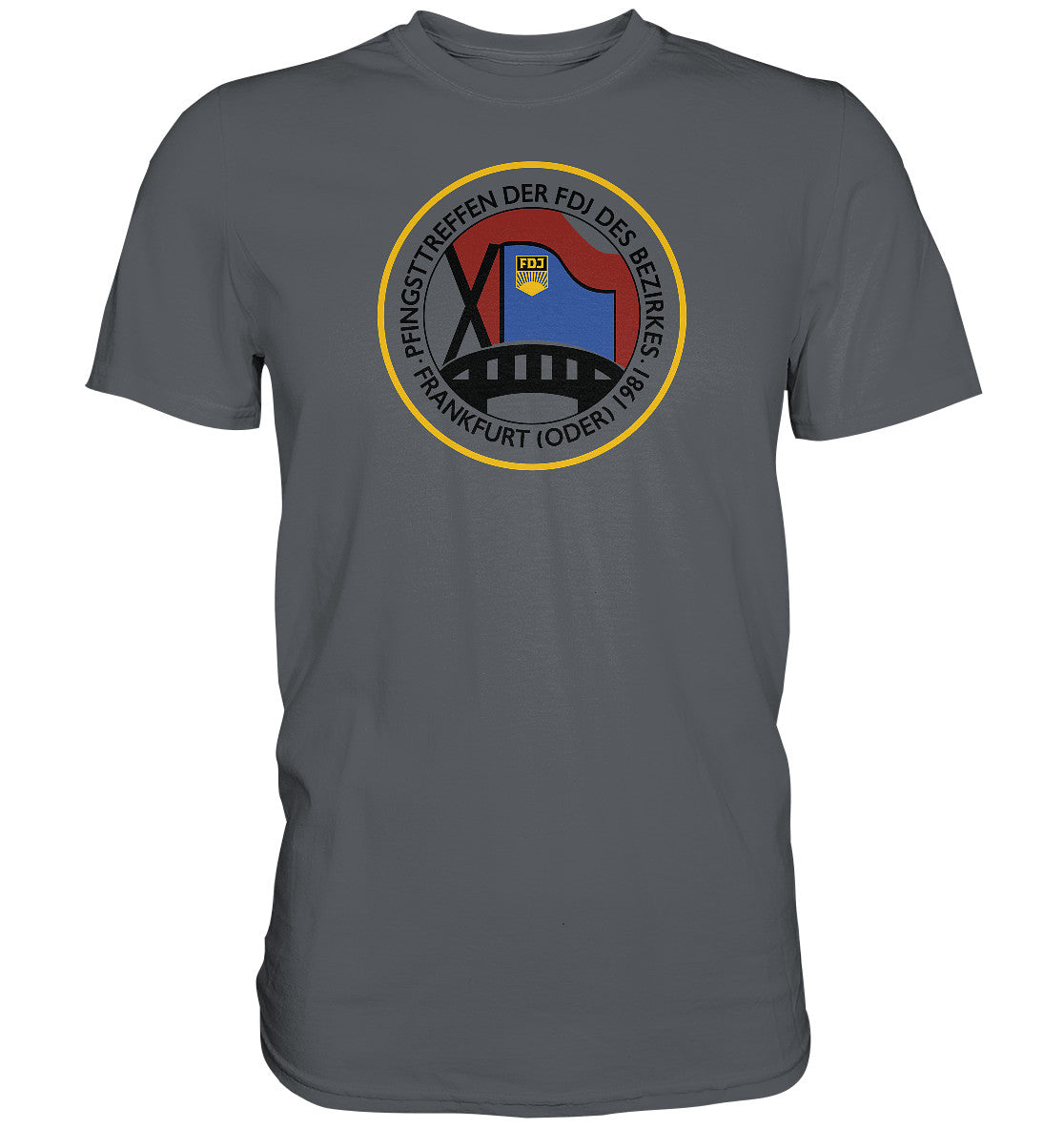 DDR Ostalgie Shirt Unisex • FDJ PFINGSTTREFFEN FRANKFURT ODER - 1981