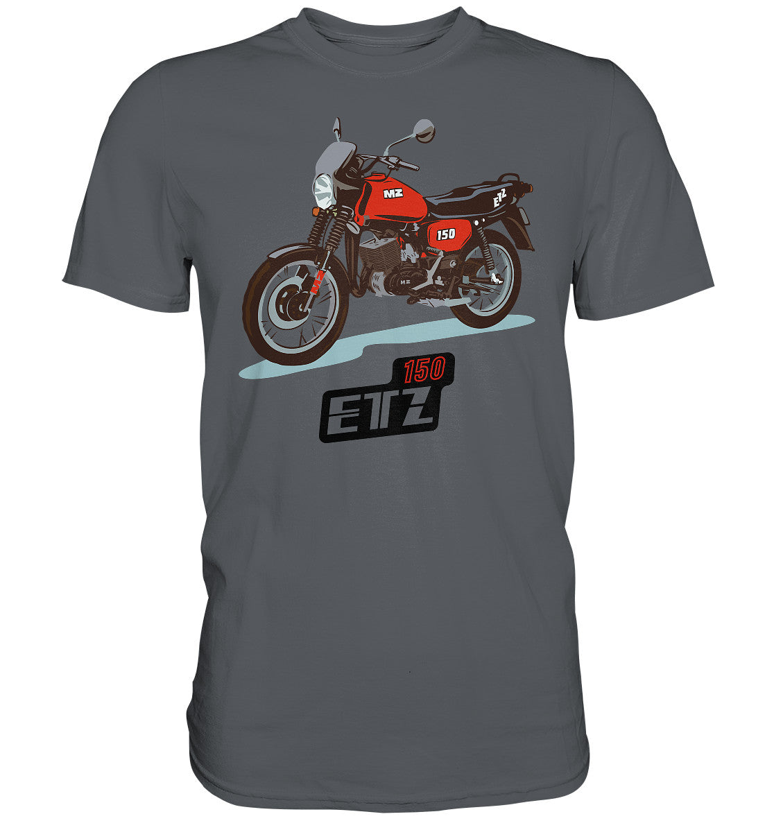 DDR Ostalgie Shirt Unisex • MZ ETZ 150 ROT (ORIGINAL DDR-PLAKAT)