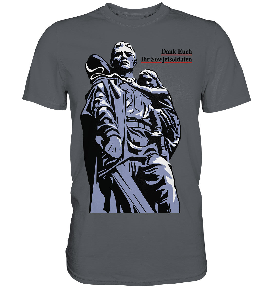 DDR Ostalgie Shirt Unisex • DANK EUCH IHR SOWJETSOLDATEN (DDR ORIGINAL-PLAKAT)