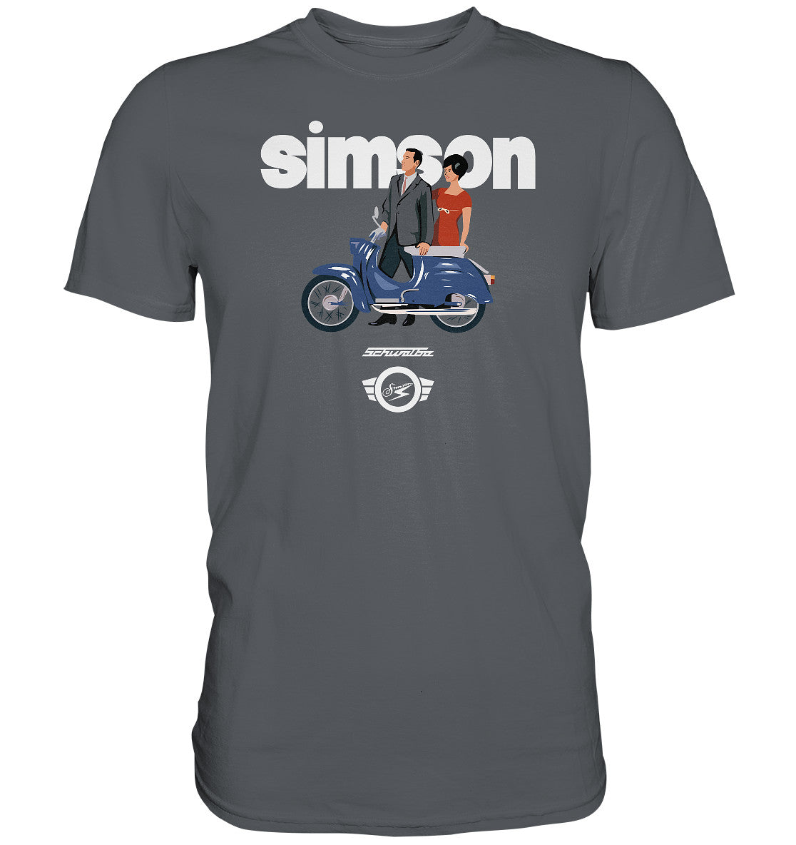 DDR Ostalgie Shirt Unisex • SIMSON SCHWALBE - ORIGINAL WERBUNG 1964
