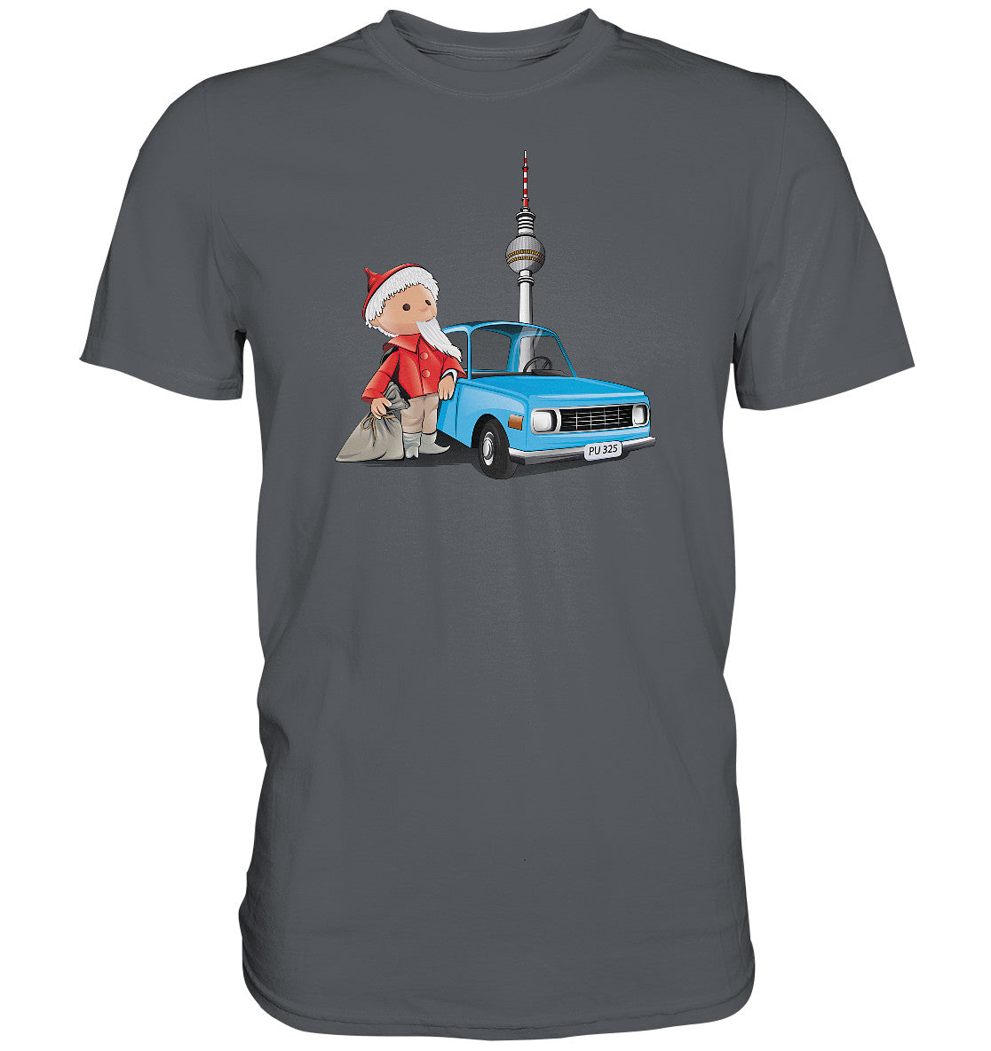 DDR Ostalgie Shirt Unisex • UNSER SANDMÄNNCHEN - MIT WARTBURG IN BERLIN (PU-325)