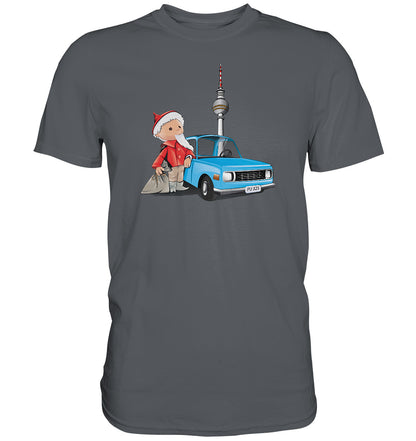 DDR Ostalgie Shirt Unisex • UNSER SANDMÄNNCHEN - MIT WARTBURG IN BERLIN (PU-325)