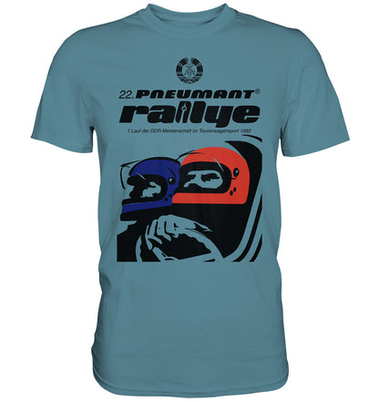 DDR Ostalgie Shirt Unisex • 22. PNEUMANT RALLYE 1982 (ORIGINAL DDR-PLAKAT)