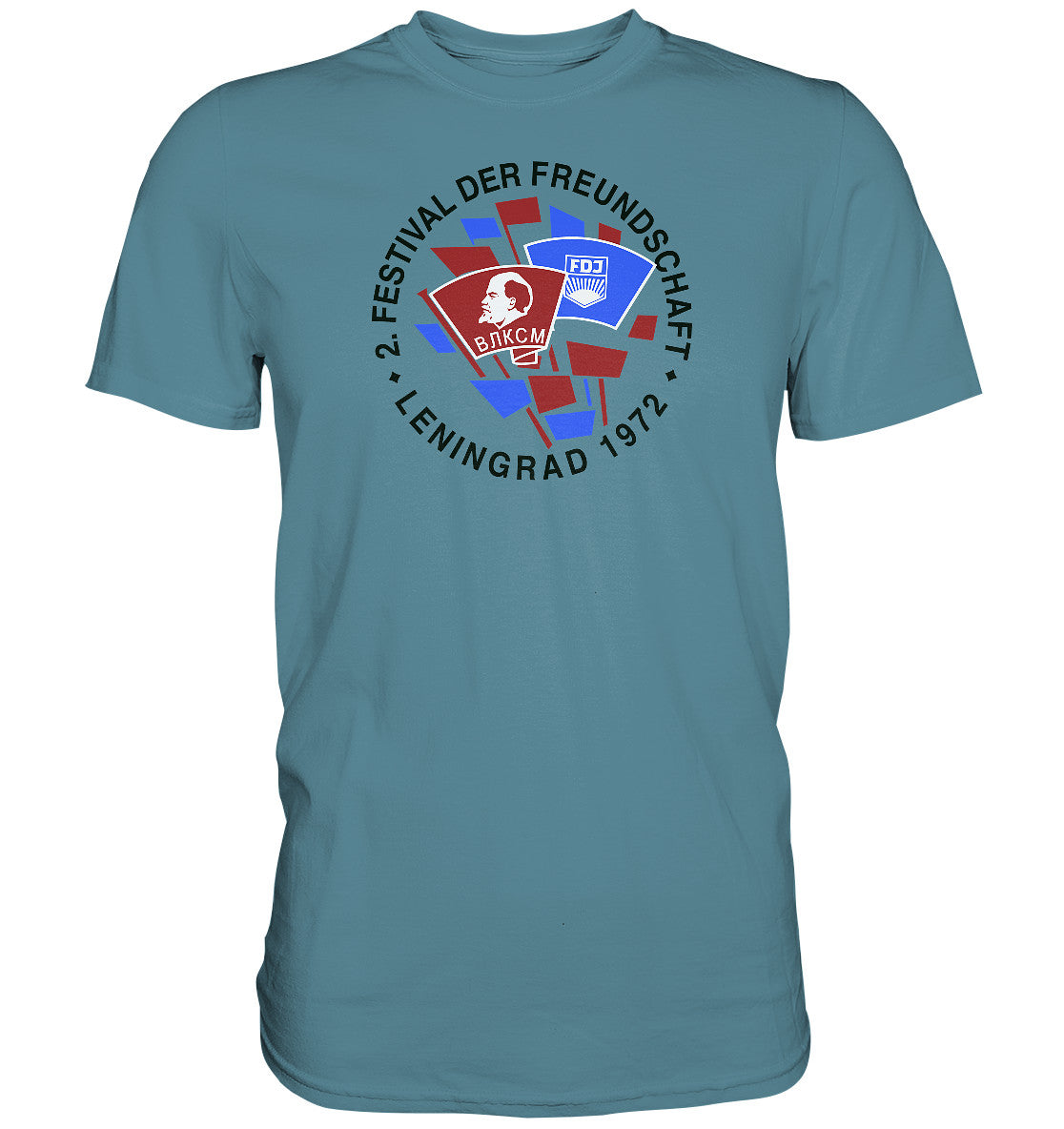 DDR Ostalgie Shirt Unisex • 2. FESTIVAL DER FREUNDSCHAFT - LENINGRAD