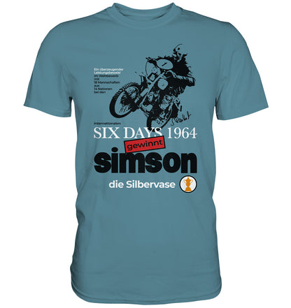 DDR Ostalgie Shirt Unisex • SIMSON GEWINNT SILBERVASE - SIX DAYS 1964