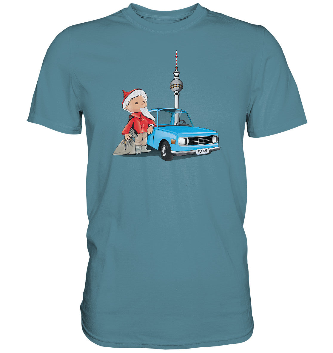 DDR Ostalgie Shirt Unisex • UNSER SANDMÄNNCHEN - MIT WARTBURG IN BERLIN (PU-325)