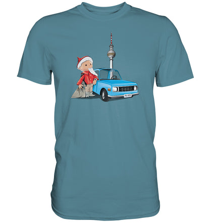DDR Ostalgie Shirt Unisex • UNSER SANDMÄNNCHEN - MIT WARTBURG IN BERLIN (PU-325)