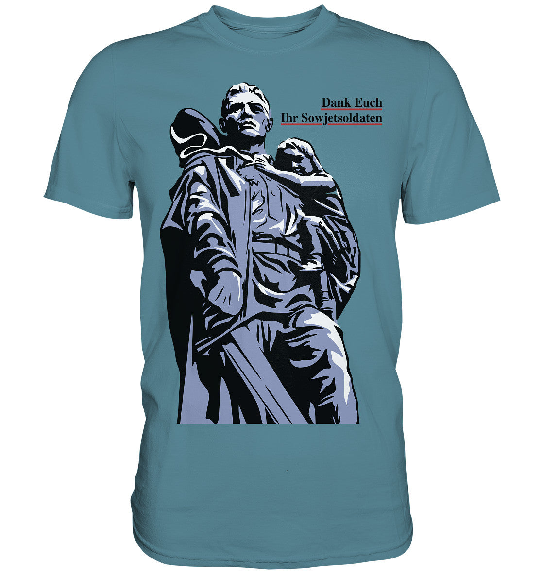 DDR Ostalgie Shirt Unisex • DANK EUCH IHR SOWJETSOLDATEN (DDR ORIGINAL-PLAKAT)