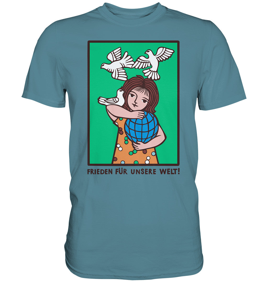 DDR Ostalgie Shirt Unisex • FRIEDEN FÜR UNSERE WELT! (DDR-ORIGINAL-PLAKAT)
