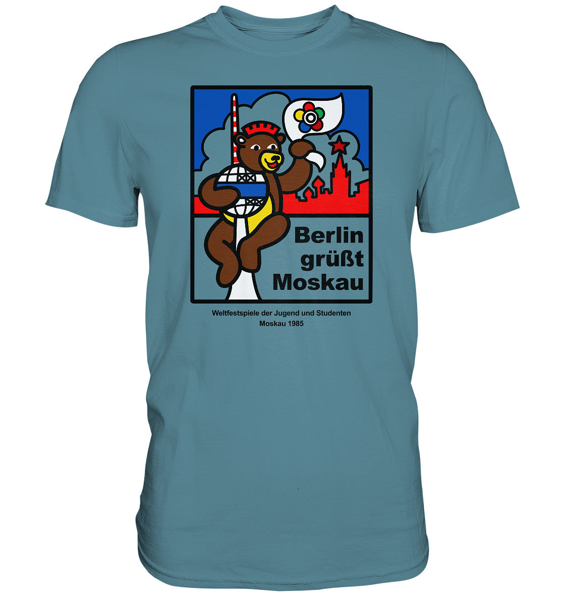 DDR Ostalgie Shirt Unisex • WELTFESTSPIELE DER JUGEND, MOSKAU 1985