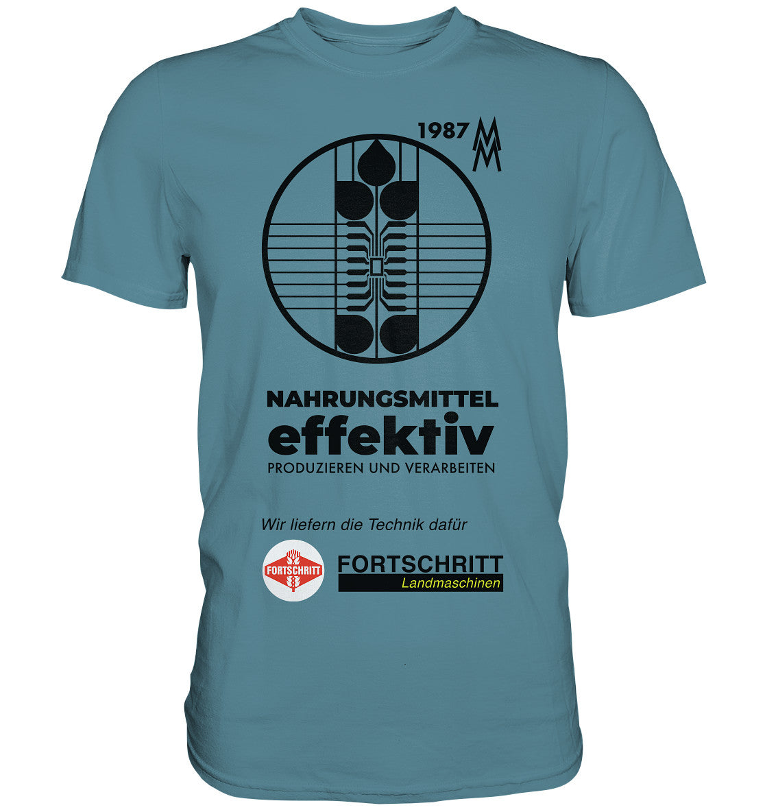 DDR Ostalgie Shirt Unisex • FORTSCHRITT LANDMASCHINEN - MESSE LEIPZIG 1987