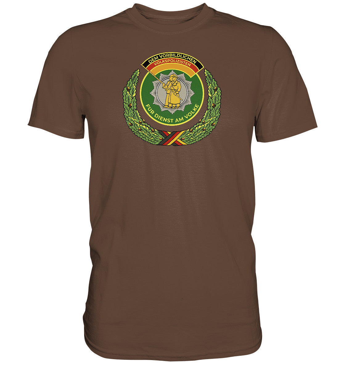 DDR Ostalgie Shirt Unisex • DEM VORBILDLICHEN VOLKSPOLIZISTEN (ABZEICHEN)