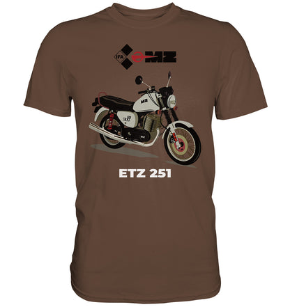 DDR Ostalgie Shirt Unisex • MZ ETZ 251 - ORIGINALWERBUNG