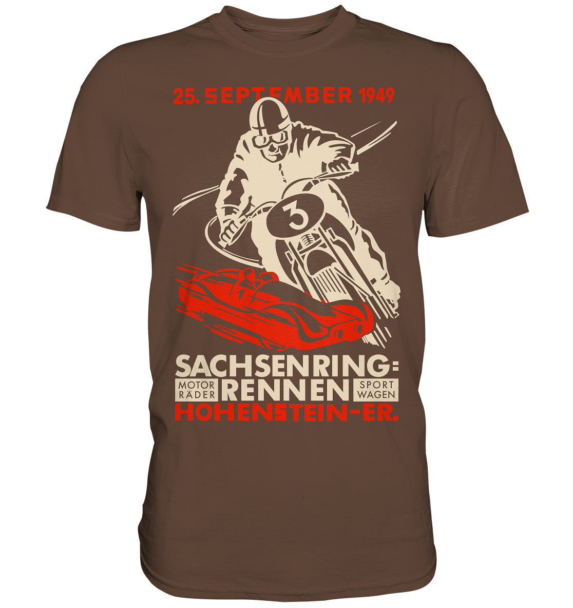 DDR Ostalgie Shirt Unisex • SACHSENRING-RENNEN 1949 - dunkel