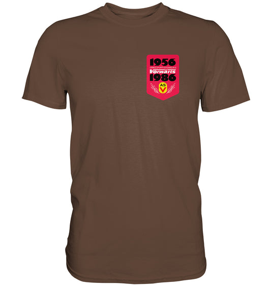 DDR Ostalgie Shirt Unisex • ARMEESPORTVEREINIGUNG VORWÄRTS 1956-1986, BRUST BADGE
