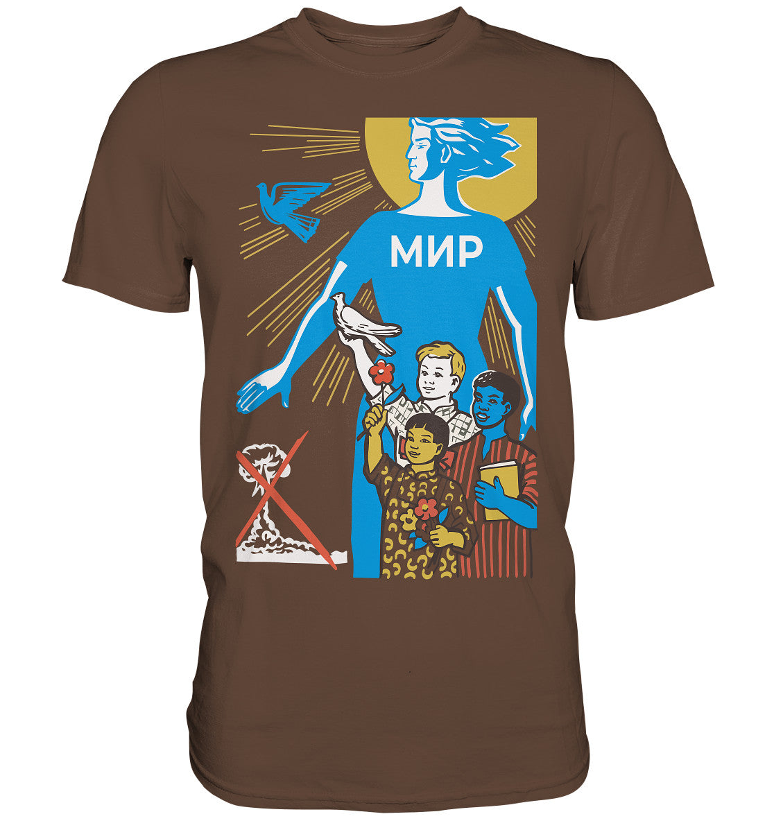 DDR Ostalgie Shirt Unisex • MIR - FRIEDEN (ORIGINAL-PLAKAT)