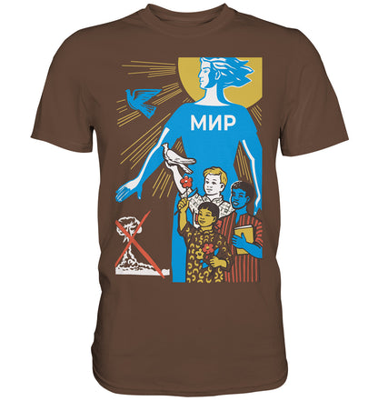 DDR Ostalgie Shirt Unisex • MIR - FRIEDEN (ORIGINAL-PLAKAT)