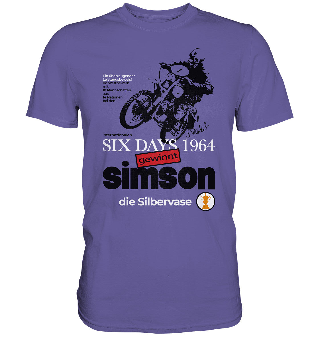 DDR Ostalgie Shirt Unisex • SIMSON GEWINNT SILBERVASE - SIX DAYS 1964