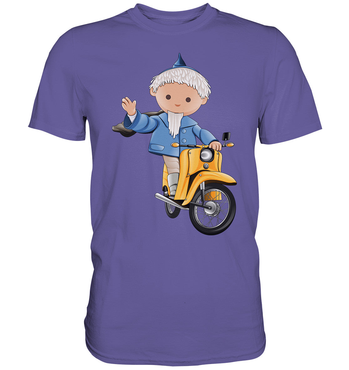 DDR Ostalgie Shirt Unisex • UNSER SANDMÄNNCHEN - AUF DER SCHWALBE - BLAU (PU-137, 1973)