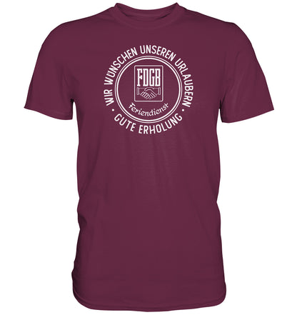 DDR Ostalgie Shirt Unisex • FDGB - WIR WÜNSCHEN GUTE ERHOLUNG