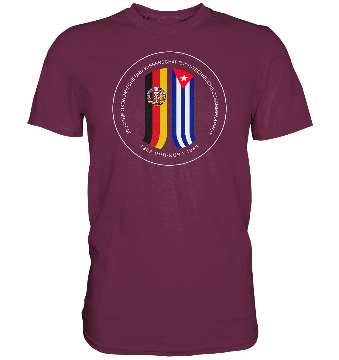 DDR Ostalgie Shirt Unisex • 20 JAHRE ZUSAMMENARBEIT DDR-KUBA