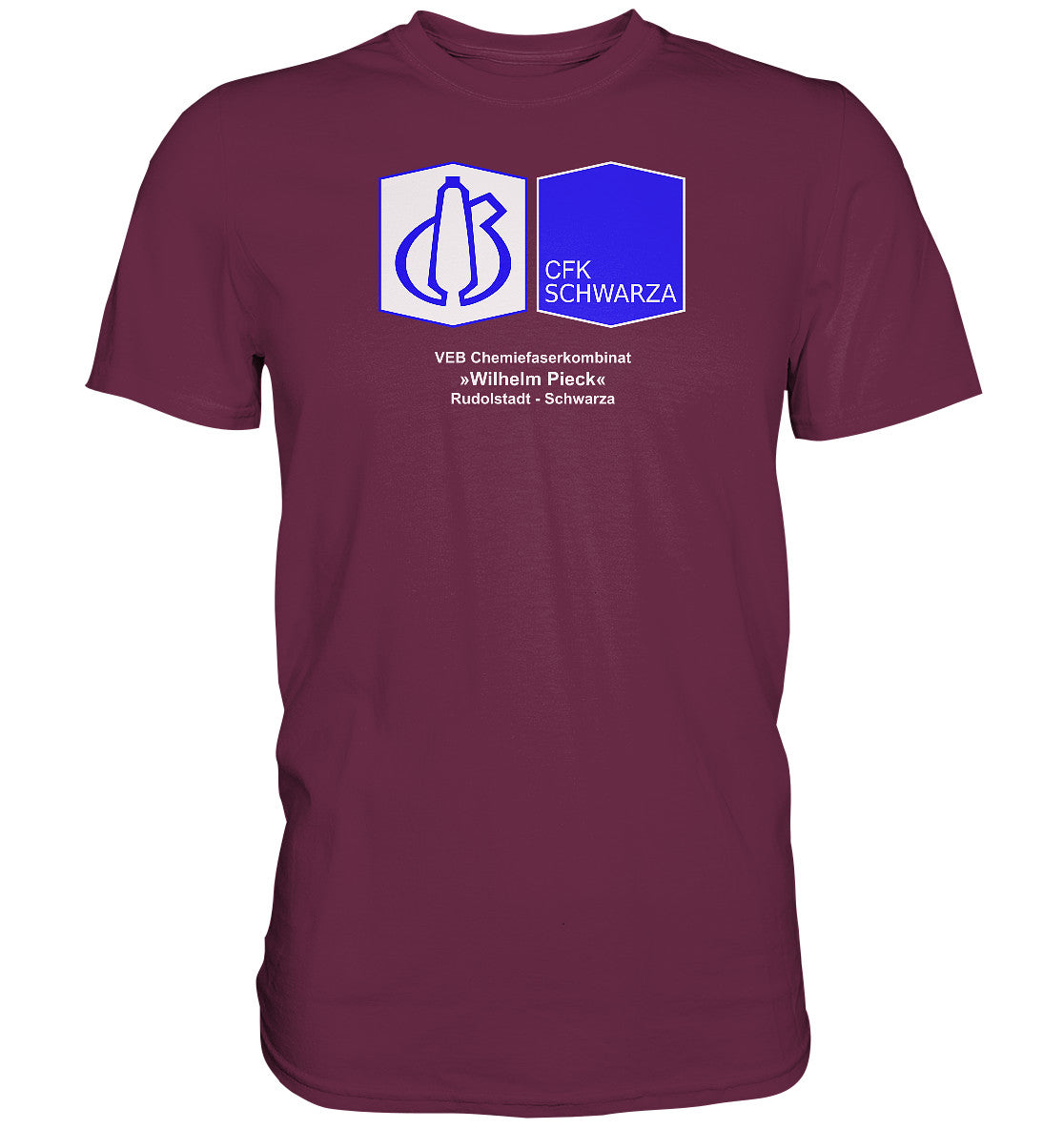 DDR Ostalgie Shirt Unisex • VEB CHEMIEFASERKOMBINAT RUDOLSTADT-SCHWARZA