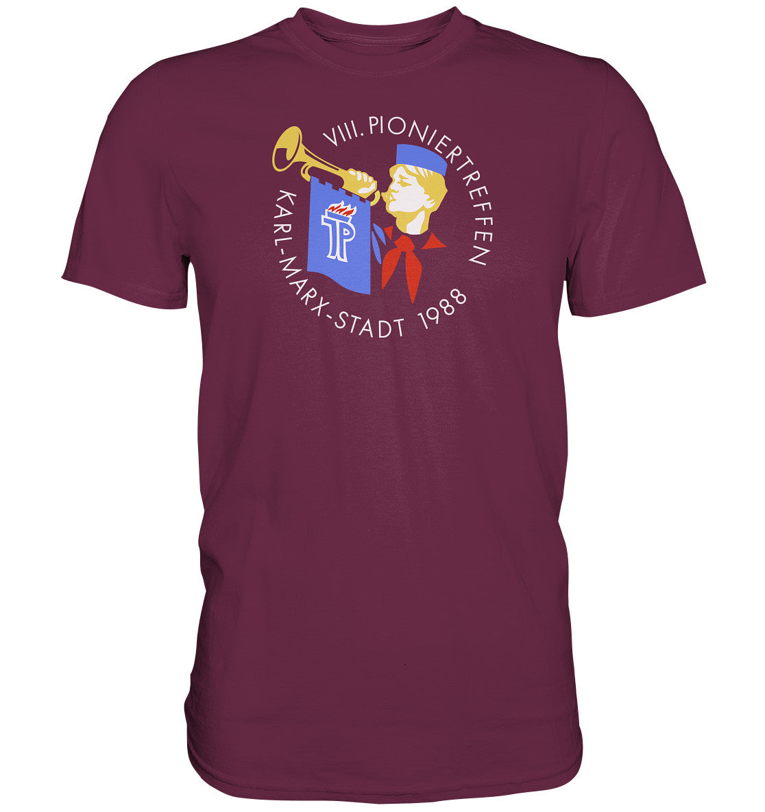 DDR Ostalgie Shirt Unisex • 8. PIONIERTREFFEN KARL-MARX-STADT - dunkel