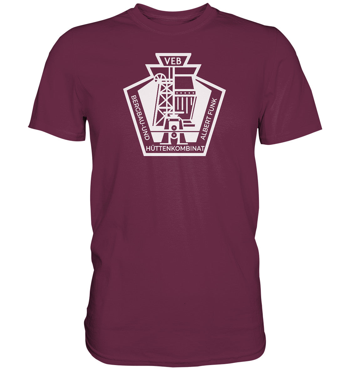 DDR Ostalgie Shirt Unisex • BERGBAU- UND HÜTTENKOMBINAT FREIBERG