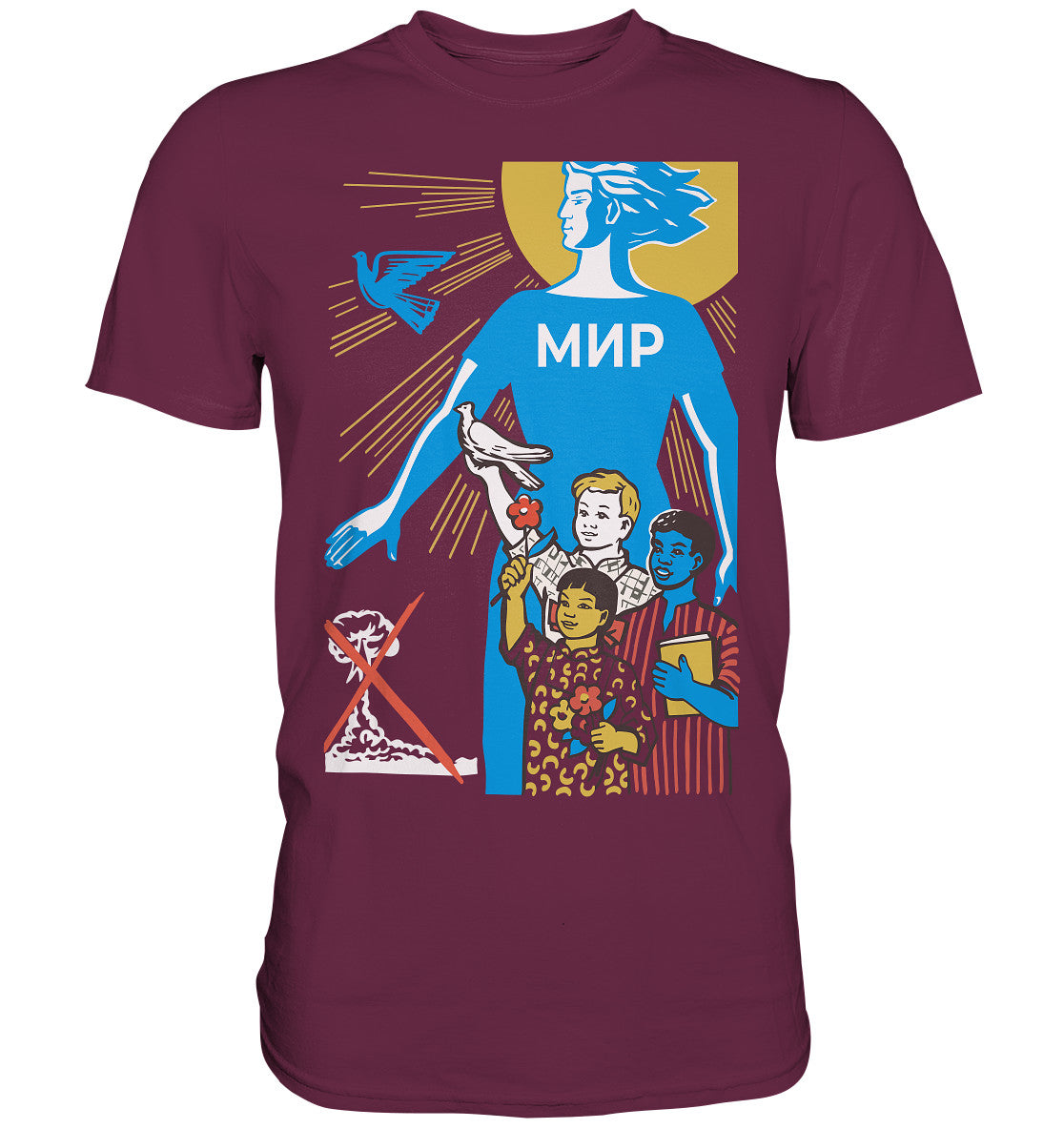 DDR Ostalgie Shirt Unisex • MIR - FRIEDEN (ORIGINAL-PLAKAT)