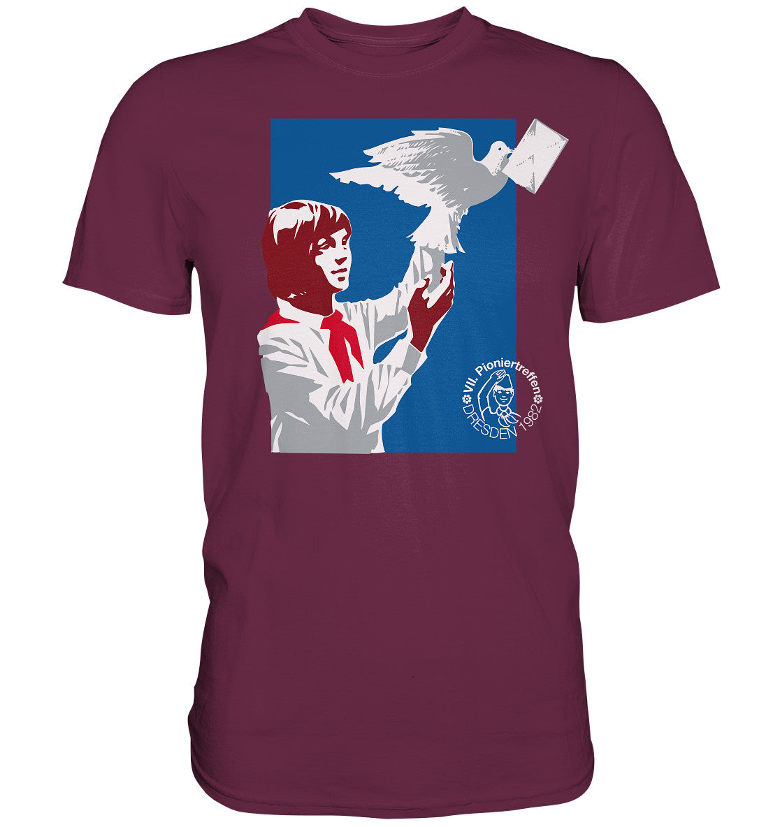 DDR Ostalgie Shirt Unisex • GEDENKBLATT - FRIEDEN, DRESDEN 1982